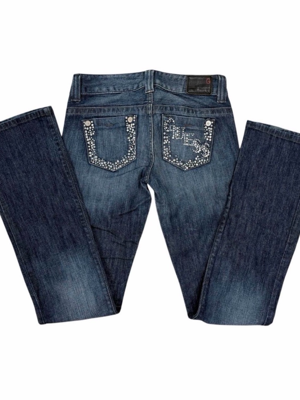 Guess Bedazzled Crystal Y2K Bootcut Flare Denim Jeans